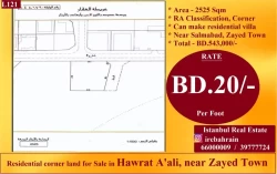 Lands For Sale in Zayed Town  »  Central Governorate