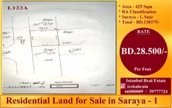 Lands For Sale in Saar  »  Northern Governorate